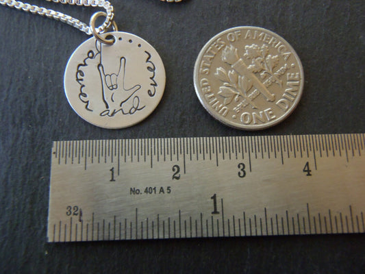 asl I love you sterling silver necklace - drake designs jewelry