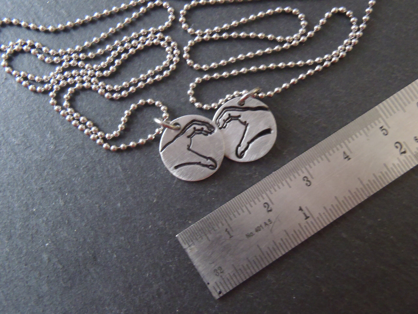 heart hands friendship necklace set. drake designs jewelry