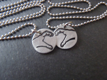 heart hands friendship necklace set. drake designs jewelry