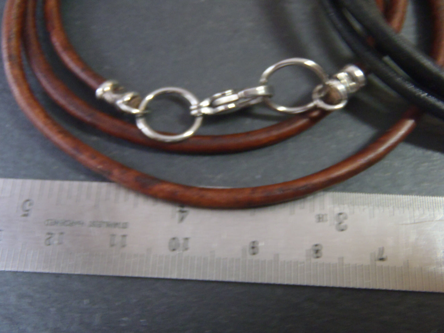 Personalized Leather Bracelet with Pet Name Charms