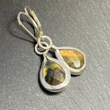 labradorite lever back earrings sterling silver. hand crafted - drake designs jewelry