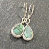 labradorite and sterling silver lever back earrings. hand crafted - drake designs jewelry