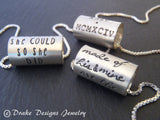 Inspirational custom quote or Personalized meaningful message - hand stamped sterling silver necklace - Drake Designs Jewelry