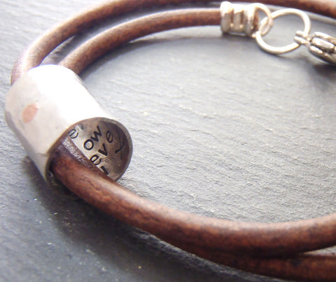 Secret message bracelet for men or women with message hidden inside - Drake Designs Jewelry