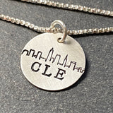 sterling silver Cleveland skyline necklace - drake designs jewelry