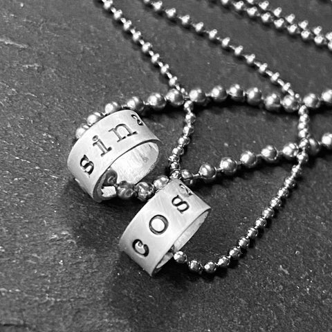 cos2 x + sin2 x = 1. together we make one.  math couples jewelry set. drake designs jewelry