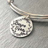 Carpe Diem seize the day expandable bangle bracelet Latin phrase jewelry for her Drake designs jewelry