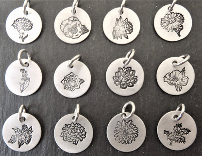 Birth flower necklace birthday gift - Drake Designs Jewelry