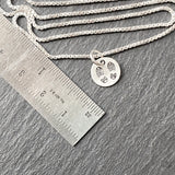 sterling silver boot print necklace for outdoors woman hiker. drake designs jewelry