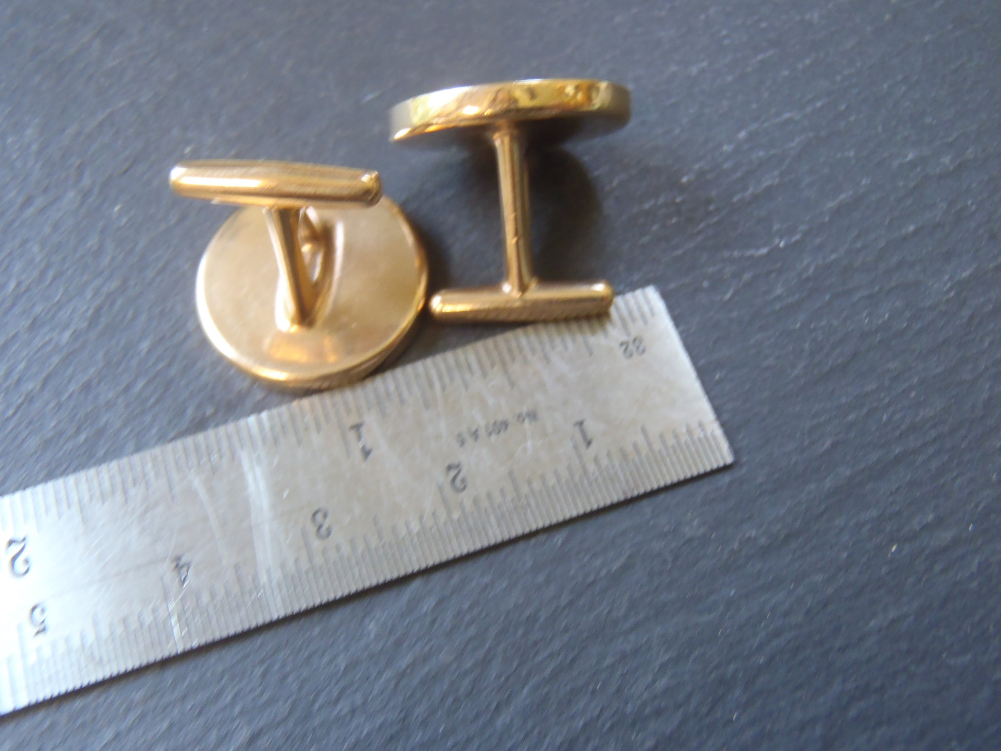 Bronze cufflinks personalized with monogram - traditional eighth Anniversary gift - Drake Designs Jewelry