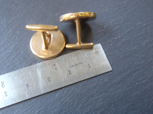 Bronze cufflinks personalized with monogram - traditional eighth Anniversary gift - Drake Designs Jewelry