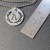 Deer antler necklace with initial personalized hunting gift for men - drake designs jewelry