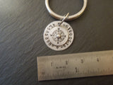 drake designs jewelry sterling silver coordinates keychain with compass
