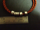 Braided leather bracelet with personalized  sterling silver name charms - Drake Designs Jewelry