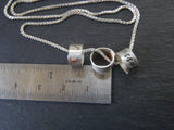 sterling silver mothers necklace with kids name charms - Drake Designs Jewelry