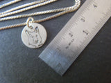 Sterling silver German Shepherd necklace. hand crafted by Drake Designs Jewelry