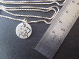 ponter dog necklace hand stamped on solid sterling silver by drake designs jewelry