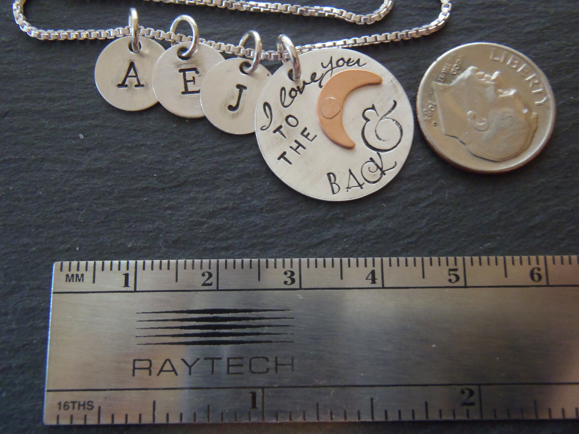 Sterling Silver I love you to the moon and back necklace - Drake Designs Jewelry