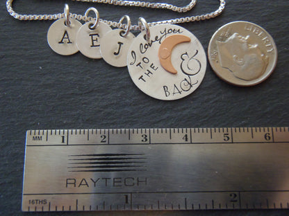 Sterling Silver I love you to the moon and back necklace - Drake Designs Jewelry