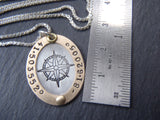 Gold and silver personalized compass necklace with coordinates - Drake Designs Jewelry