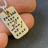 sterling silver you had the power all along my dear necklace inspirational graduation gift for her. drake designs jewelry