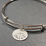 Christian bracelet for her with cross. Grateful  cross bracelet sterling silver - drake designs jewelry