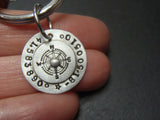 personalized coordinates gift hand stamped in sterling silver. drake designs jewelry