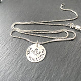 Pax Vobicum sterling silver peace dove necklace hand stamped. drake designs jewelry