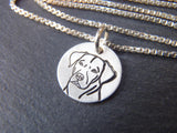 pointer dog jewelry.  hand crafted dog breed necklace in sterling silver by drake designs jewelry