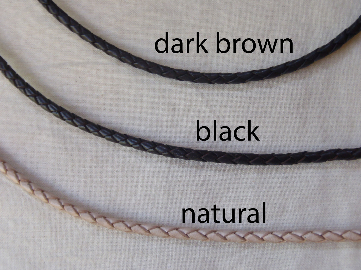 Braided leather bracelet personalized with names, dates or words.  4mm double wrapped bracelet with sterling silver charms for women or men - Drake Designs Jewelry