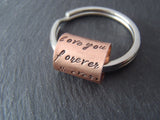 Sterling silver or copper personalized quote or names Custom text keychain - Drake Designs Jewelry