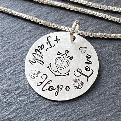 camargue cross necklace Faith hope love sterling silver Christian jewelry. drake designs jewelry