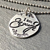 I am enough necklace inspirational jewelry - drake designs jewelry