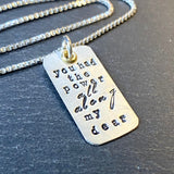 you had the power all along my dear. sterling silver inspirational necklace. graduation gift for her. drake designs jewelry