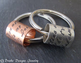 Personalized keychain with custom text and your own meaningful message - Drake Designs Jewelry