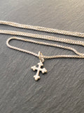 small sterling silver cross necklace - drake designs jewelry