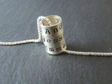 Kids name necklace for mom with personalized sterling silver ring name charms - Drake Designs Jewelry