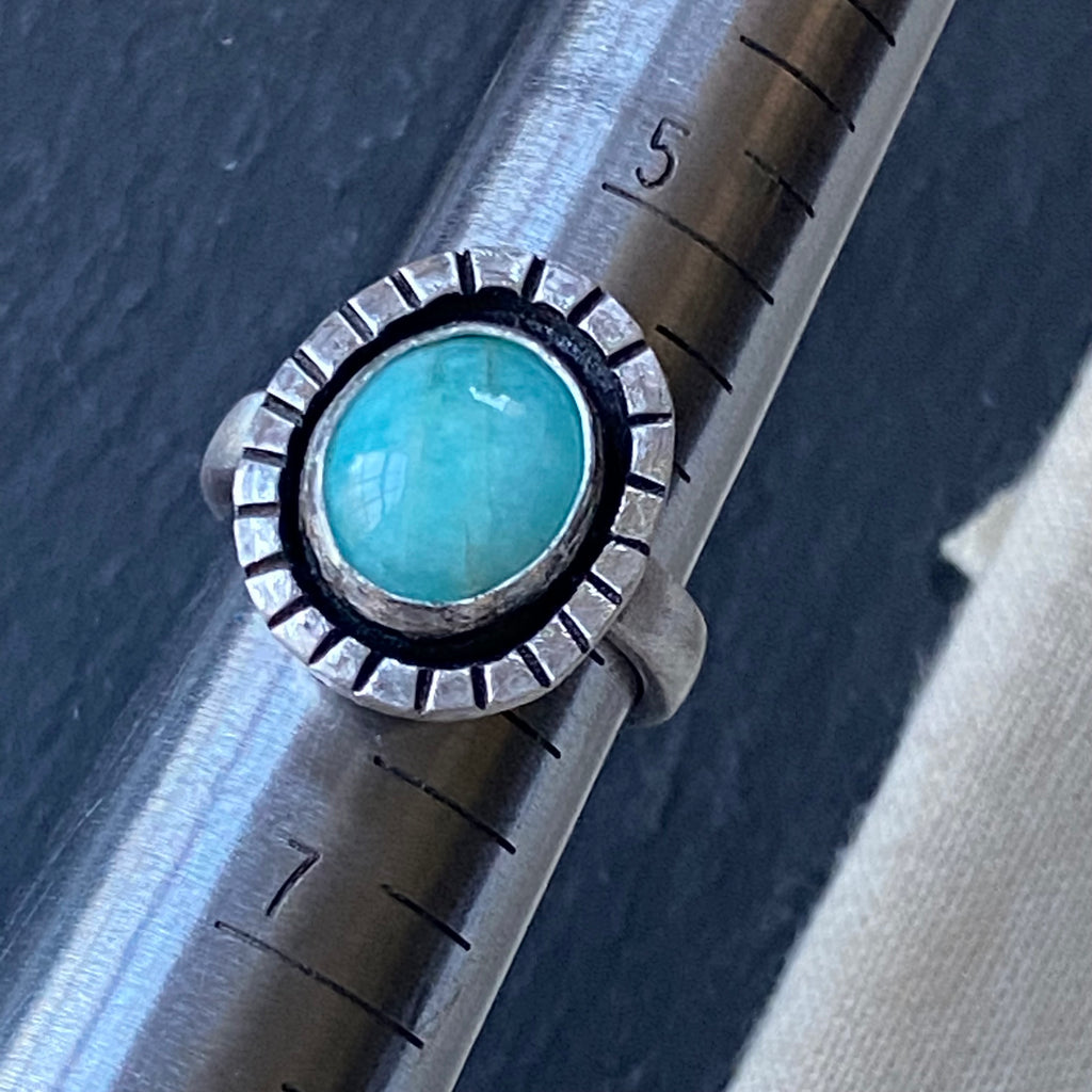 amazonite sterling silver ring size 6 drake designs jewelry