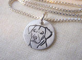 sterling silver pointer necklace. dog jewelry hand crafted by drake designs jewelry