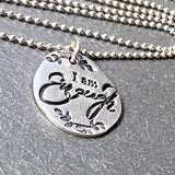 I am enough necklace inspirational jewelry - drake designs jewelry
