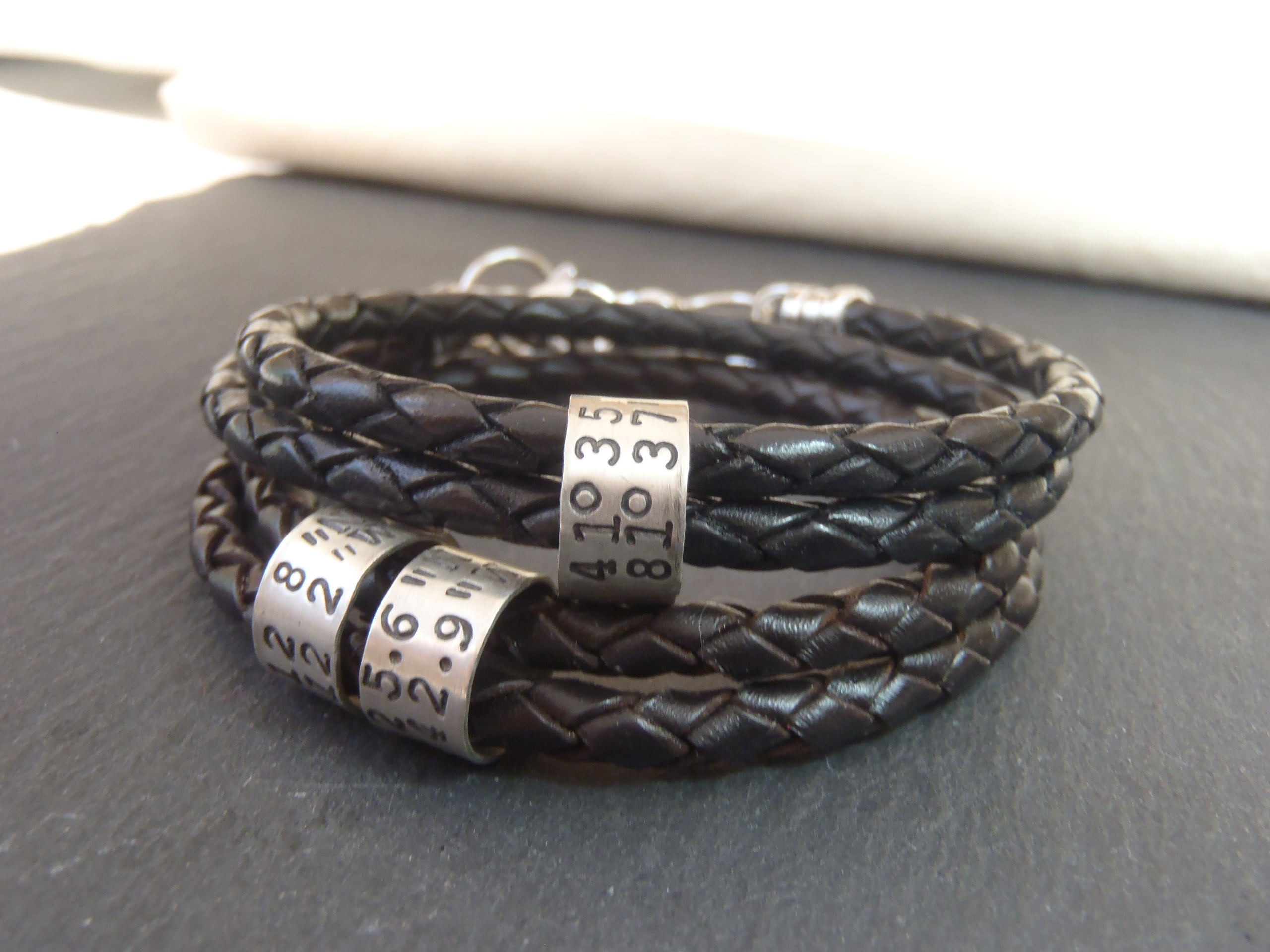 Coordinates Bracelet for men or women latitude longitude GPS jewelry - Drake Designs Jewelry