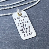 you had the power all along my dear necklace sterling silver. Dorothy wizard of Oz. graduation gift for her. drake designs jewelry