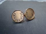 Eighth anniversary gift for men personalized cufflinks with date in Roman Numerals - Drake Designs Jewelry