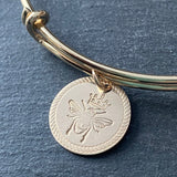 queen bee bracelet 14k gold fill. drake designs jewelry
