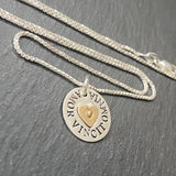 amor vincit omnia necklace sterling silver jewelry - drake designs jewelry