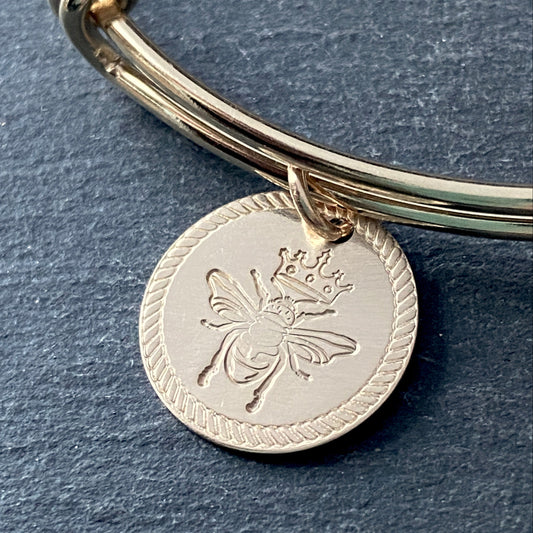 14k gold fill queen bee bracelet.  drake designs jewelry