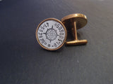 Compass Cufflinks with coordinates personalized for men - Drake Designs Jewelry