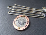 GPS Coordinates necklace rose gold and silver latitude longitude jewelry - Drake Designs Jewelry