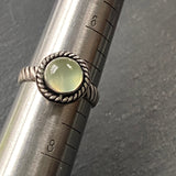 prehnite ring sterling silver made by hand from recycled sterling silver - drake designs jewelry