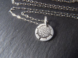 tiny sterling silver compass necklace inspirational jewelry - Drake Designs Jewelry